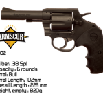 Revolver Armscor, cal.38 special, barrel 4.  Price: RM 1,750